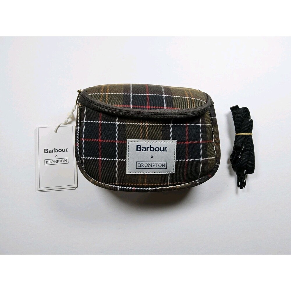 Barbour x Brompton Tartan Saddle Bag Bike Accessory Pouch Shoulder Crossbody